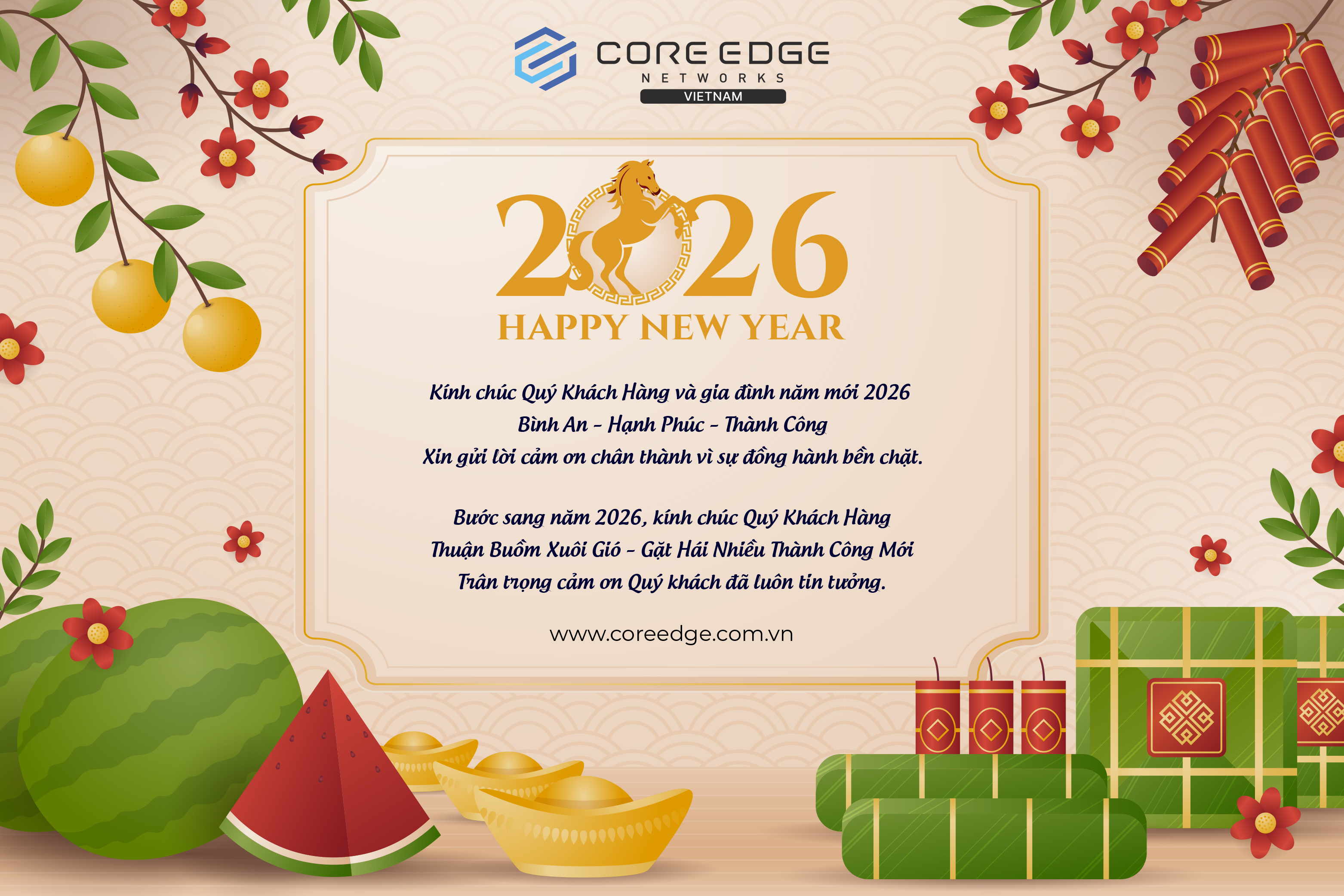 THIỆP CẢM ƠN – CHÚC TẾT 2026